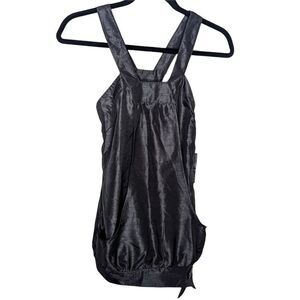 Helegant Dress Mini tank top straps button detail size 0 Black New with Tags